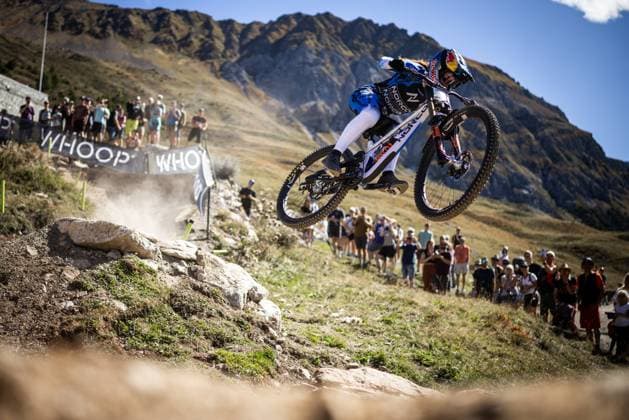 Gracey Hamstreet of Canada competes during the downhill of UCI Mountain Bike World Cup in Lenzerheide, Switzerland, September 20, 2025. (CTKxPhoto MichalxCerveny) CTKPhotoF202509200349401  CTKPhotoF202509200349401