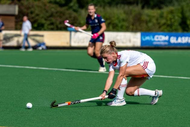 Feldhockey, Bremer HC vs. Düsseldorfer HC 0-2, Damen 1. Bundesliga, Saison 2025-26 21.06.25:, Bremen, Deutschland, 1. Bundesliga Damen Hockey (Foto von Axel Kaste) Manuela Ghigliotti, (12 Bremer HC, Mittelfeld) Bremen Bremer Hockey-Club e.V. Freie Hansestadt Bremen Deutschland