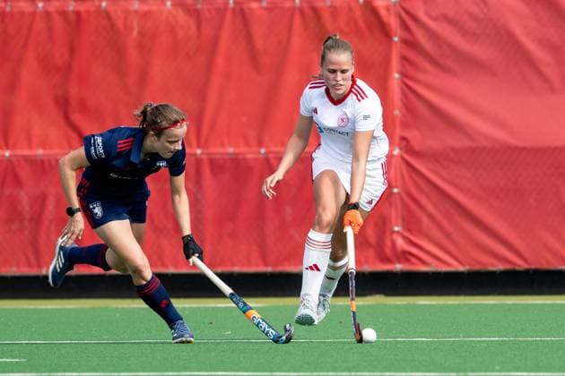 Feldhockey, Bremer HC vs. Düsseldorfer HC 0-2, Damen 1. Bundesliga, Saison 2025-26 21.06.25:, Bremen, Deutschland, 1. Bundesliga Damen Hockey (Foto von Axel Kaste) Re: Lena Frerichs, (5 Bremer HC, Mittelfeld) Bremen Bremer Hockey-Club e.V. Freie Hansestadt Bremen Deutschland