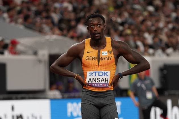 WM 2025 Tokio, World Athletics, Leichtathletik, athletics, Track and Field, World athletics Championships 2025 Tokyo , Leichtathletik WM 2025 Tokyo 13.09-21.09.2025, Tokyo Japan 4x100m Staffel Männer, , 4x100m Relay Men Owen Ansah *** World Championships 2025 Tokyo, World Athletics, athletics, athletics, Track and Field, World athletics Championships 2025 Tokyo , World Athletics Championships 2025 Tokyo 13 09 21 09 2025, Tokyo Japan 4x100m Relay Men, , 4x100m Relay Men Owen Ansah