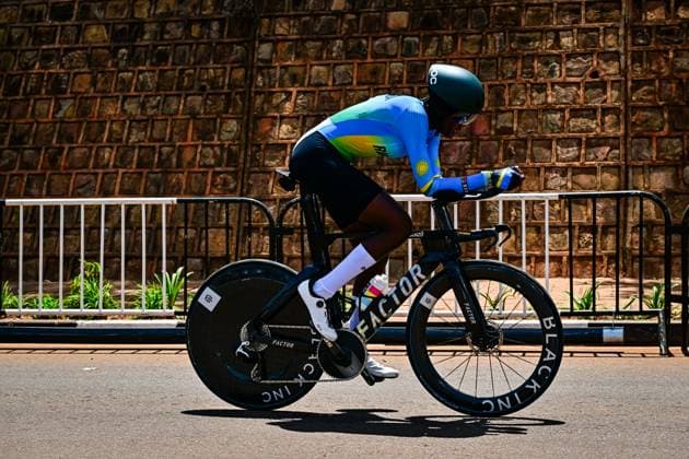 NIRERE Xaverine Rwanda Frauen Elite ITT Straßen-WM 2025 Ruanda NIRERE Xaverine Rwanda Einzelzeitfahren Frauen Elite Straßen-Weltmeisterschaft im Radsport 2025 Road World Championships 2025 UCI Cycling WM 31,2 km Kigali, Ruanda. 32nd World Championships WE - ITT (WC). 21.09.2025