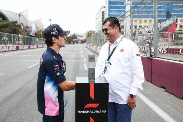 F1 - AZERBAIJAN GRAND PRIX 2025 COLAPINTO Franco (arg), Alpine F1 Team A525, portrait Marshall award during the 2025 Formula 1 Qatar Airways Azerbaijan Grand Prix, 17th round of the 2025 FIA Formula One World Championship, WM, Weltmeisterschaft from September 19 to 21, 2025 on the Baku City Circuit, in Baku, Azerbaijan -  Copyright: xEricxAlonsox