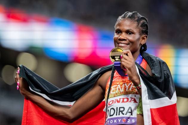 250921 Lilian Odira of Kenya celebrates winning gold in women™s 800 meters final during day 9 of the 2025 World Athletics Championships on September 21, 2025 in Tokyo. Photo: Vegard Grott BILDBYRAN kod VG JM0738 bbeng friidrott athletics friidrett 2025 world athletics championships world athletics championships tokyo 25 friidrotts-vm friidretts-vm vm jubel *** 250921 Lilian Odira of Kenya celebrates winning gold in women™s 800 meters final during day 9 of the 2025 World Athletics Championships on September 21, 2025 in Tokyo Photo Vegard Grott BILDBYRAN kod VG JM0738 bbeng friidrott athletics friidrett 2025 world athletics championships world athletics championships tokyo 25 friidrotts vm friidretts vm vm jubel  Copyright: VEGARDxGRoTT BB250921VG044