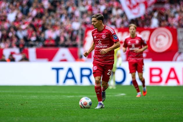 DUSSELDORF, GERMANY - 21 SEPTEMBER, 2025: Florent Muslija - Football match Bundesliga 2 Fortuna Düsseldorf - SV Darmstadt 98 at Merkur Spiel Arena.  Copyright: xVITALIIxKLIUIEVx