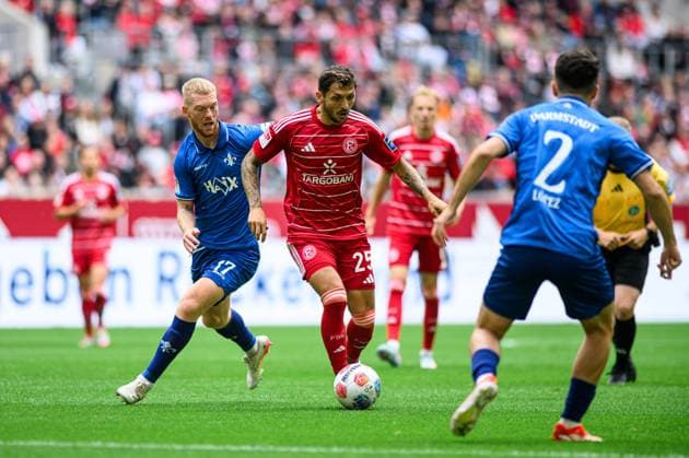 DUSSELDORF, GERMANY - 21 SEPTEMBER, 2025: Matthias Zimmermann - Football match Bundesliga 2 Fortuna Düsseldorf - SV Darmstadt 98 at Merkur Spiel Arena.  Copyright: xVITALIIxKLIUIEVx