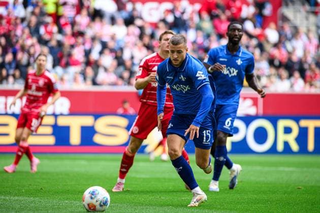DUSSELDORF, GERMANY - 21 SEPTEMBER, 2025: Fabian Nurnberger - Football match Bundesliga 2 Fortuna Düsseldorf - SV Darmstadt 98 at Merkur Spiel Arena.  Copyright: xVITALIIxKLIUIEVx