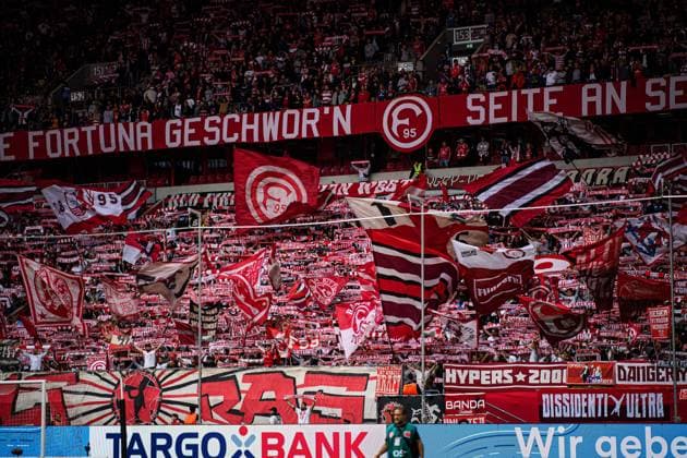 DUSSELDORF, GERMANY - 21 SEPTEMBER, 2025: Fans - Football match Bundesliga 2 Fortuna Düsseldorf - SV Darmstadt 98 at Merkur Spiel Arena.  Copyright: xVITALIIxKLIUIEVx