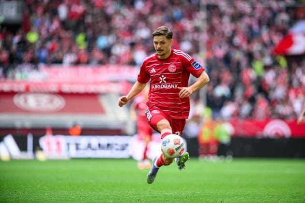 DUSSELDORF, GERMANY - 21 SEPTEMBER, 2025: Florent Muslija - Football match Bundesliga 2 Fortuna Düsseldorf - SV Darmstadt 98 at Merkur Spiel Arena.  Copyright: xVITALIIxKLIUIEVx