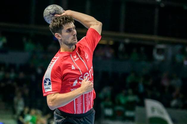 im Bild v.l.: Nikolaj Enderleit (MT Melsungen), GER, Berlin, Handball, Fuechse Berlin vs MT Melsungen, DAIKIN Handball-Bundesliga, in der Max Schmeling Halle, 21.09.2025, Copyright: HMBxMedia UwexKoch