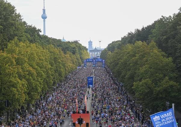 51st BMW Berlin Marathon 2025 BERLIN, GERMANY - SEPTEMBER 21: Thousands of runners participate in the 51st BMW Berlin Marathon held in Berlin, Germany on September 21, 2025. Halil Sagirkaya Anadolu Berlin Germany. Editorial use only. Please get in touch for any other usage.  Copyright: x2025xAnadoluxHalilxSagirkayax