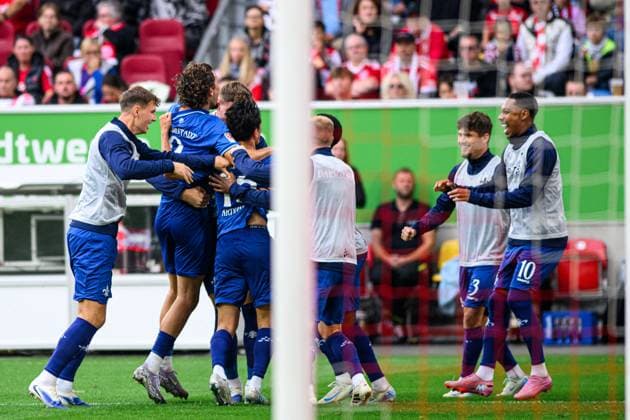 DUSSELDORF, GERMANY - 21 SEPTEMBER, 2025: - Football match Bundesliga 2 Fortuna Düsseldorf - SV Darmstadt 98 at Merkur Spiel Arena.  Copyright: xVITALIIxKLIUIEVx