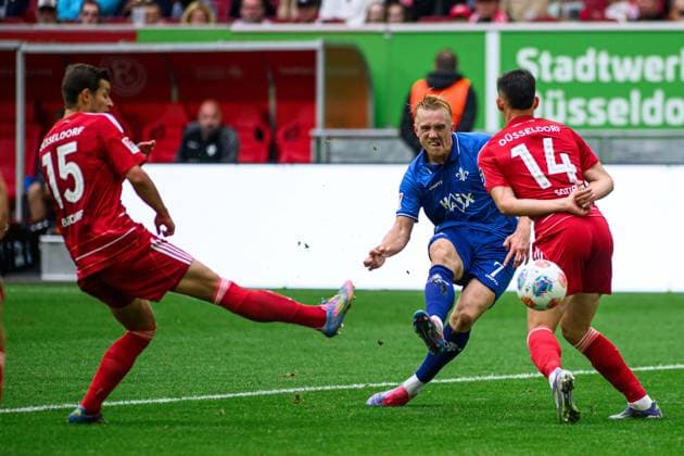 DUSSELDORF, GERMANY - 21 SEPTEMBER, 2025: Isac Lidberg - Football match Bundesliga 2 Fortuna Düsseldorf - SV Darmstadt 98 at Merkur Spiel Arena.  Copyright: xVITALIIxKLIUIEVx