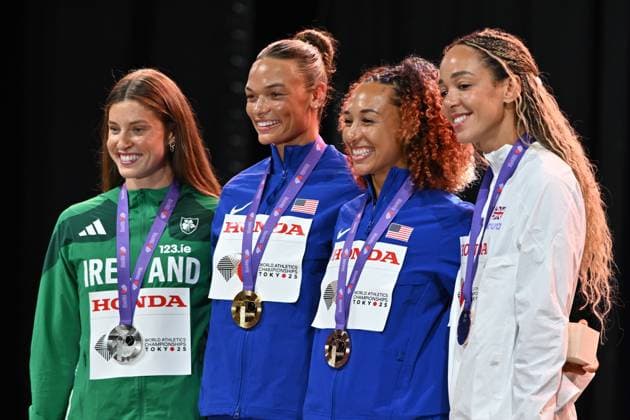 2025.09.21 Tokio Lekkoatletyka Mistrzostwa Swiata N z Kate O Connor Anna Hall Katarina Johnson-Thompson Taliyah Brooks Foto Michal Laudy PressFocus 2025.09.21 Tokyo Athletics World Championships Kate O Connor Anna Hall Katarina Johnson-Thompson Taliyah Brooks Credit: Michal Laudy PressFocus NEWSPIX.PL --- newspix.pl POLAND OUT! 