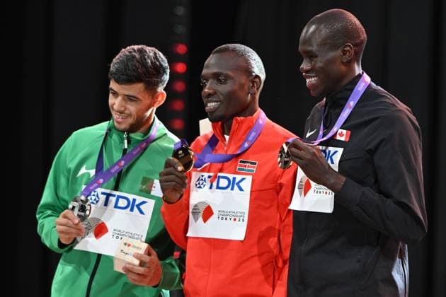 2025.09.21 Tokio Lekkoatletyka Mistrzostwa Swiata N z Djamel Sedjati Emmanuel Wanyonyi Marco Arop Foto Michal Laudy PressFocus 2025.09.21 Tokyo Athletics World Championships Djamel Sedjati Emmanuel Wanyonyi Marco Arop Credit: Michal Laudy PressFocus NEWSPIX.PL --- newspix.pl POLAND OUT! 