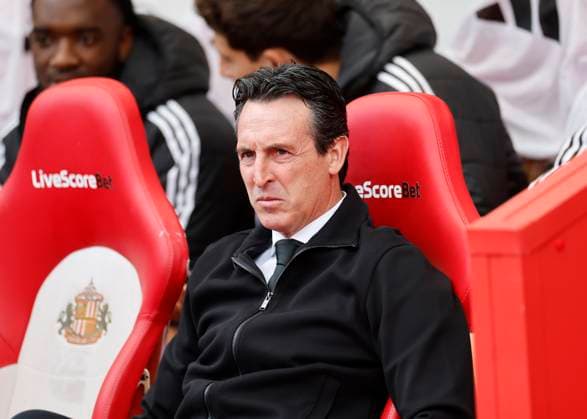 Sunderland v Aston Villa Premier League Unai Emery Aston Villa Manager during the Premier League match at the Stadium Of Light, Sunderland UK Newspapers OUT Copyright: xFredxPalmerx FIL-22264-0077