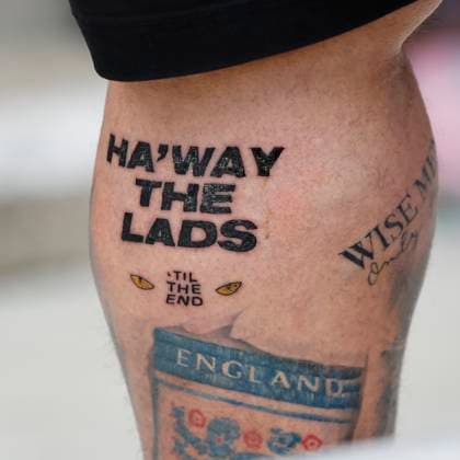 Sunderland v Aston Villa Premier League Sunderland supporter tattoo during the Premier League match at the Stadium Of Light, Sunderland UK Newspapers OUT Copyright: xFredxPalmerx FIL-22264-0078