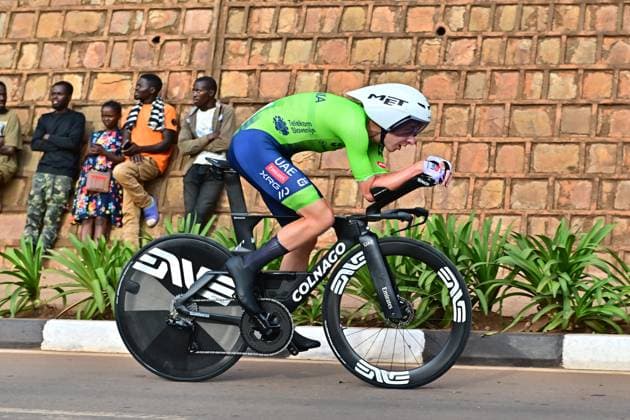 POGAÄaAR Tadej Männer Elite ITT Straßen-WM 2025 Ruanda POGAÄaAR Tadej (Slowakei Pogacar) Einzelzeitfahren Männer Elite Straßen-Weltmeisterschaft im Radsport 2025 Road World Championships 2025 UCI Cycling WM 40,6 km Kigali, Ruanda, World Championships WE - ITT (WC). 21.09.2025