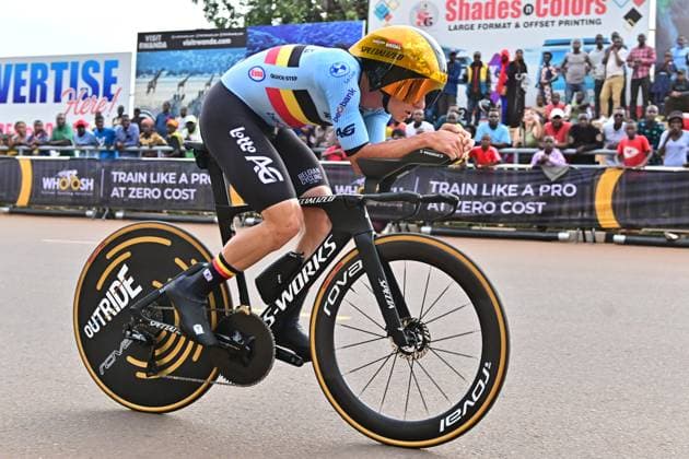 EVENEPOEL Remco Männer Elite ITT Straßen-WM 2025 Ruanda EVENEPOEL Remco (Belgien) Einzelzeitfahren Männer Elite Straßen-Weltmeisterschaft im Radsport 2025 Road World Championships 2025 UCI Cycling WM 40,6 km Kigali, Ruanda, World Championships WE - ITT (WC). 21.09.2025
