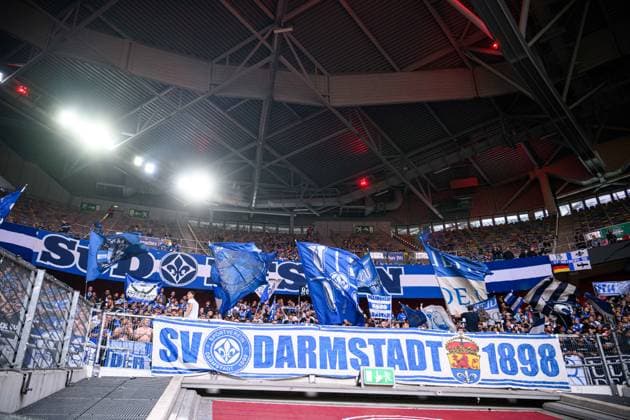 DUSSELDORF, GERMANY - 21 SEPTEMBER, 2025: Fans - Football match Bundesliga 2 Fortuna Düsseldorf - SV Darmstadt 98 at Merkur Spiel Arena.  Copyright: xVITALIIxKLIUIEVx