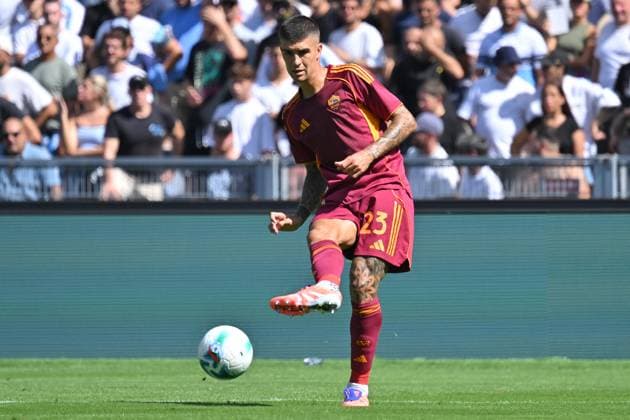 Soccer, serie A Enilive match, SS Lazio v AS Roma Gianluca Mancini of AS Roma during the serie A Enilive match between SS Lazio v Roma at olimpico stadium in Rome September 21st, 2025 Imago-Images Emmefoto Copyright: xImago-Images Emmefotox