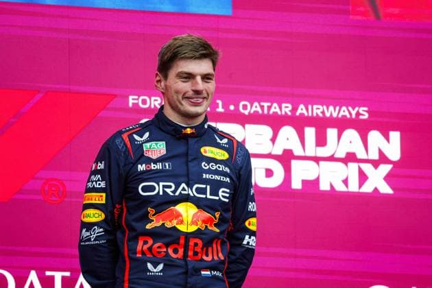 F1 - AZERBAIJAN GRAND PRIX 2025 VERSTAPPEN Max (ned), Red Bull Racing RB21, portrait during the 2025 Formula 1 Qatar Airways Azerbaijan Grand Prix, 17th round of the 2025 FIA Formula One World Championship, WM, Weltmeisterschaft from September 19 to 21, 2025 on the Baku City Circuit, in Baku, Azerbaijan - BakuAzerbaijan  Copyright: xFLORENTxGOODENx