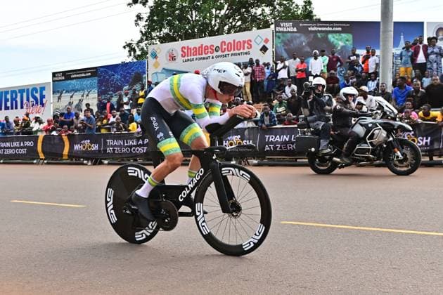 Vine Jay Männer Elite ITT Straßen-WM 2025 Ruanda Vine Jay (Australia) Einzelzeitfahren Männer Elite Straßen-Weltmeisterschaft im Radsport 2025 Road World Championships 2025 UCI Cycling WM 40,6 km Kigali, Ruanda, World Championships WE - ITT (WC). 21.09.2025