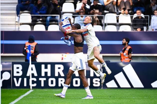 FOOTBALL : Paris FC vs Strasbourg - Ligue 1 - 21 09 2025 Emanuel EMEGHA ( 10 - Strasbourg ) celebrates after scoring during the Ligue 1 match between Paris FC and RC Strasbourg Alsace at Stade Jean Bouin on September 21, 2025 in Paris, France. ( Photo by Federico Pestellini PsnewZ ) - ParisFrance  Copyright: xFedericoxPestellinix