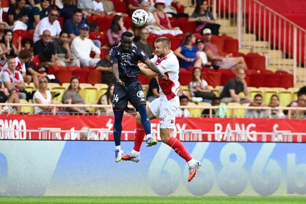 FOOTBALL : MONACO vs METZ - ligue 1 - 21 9 25 Metz™s 14 Cheikh Tidiane Sabaly and Monaco™s defender 3 Eric Dier during the French L1 2025-2026 season football match between AS Monaco and FC Metz at Louis II stadium of Monaco, south France, on September 21, 2025. MONACOMonaco  Copyright: xfredxDIDES psnewzx