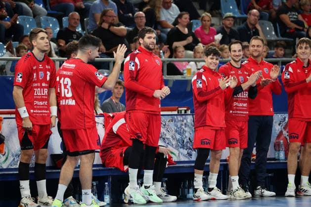 21.09.2025, Deutschland, Bietigheim, Handball 2. Bundesliga, SG BBM Bietigheim vs. HSC 2000 Coburg, Jonathan Fischer (BBM) Vertrag bis 2028