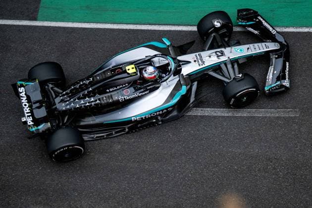 F1 - AZERBAIJAN GRAND PRIX 2025 12 KIMI ANTONELLI Andrea (ita), Mercedes AMG F1 Team W16, action during the 2025 Formula 1 Qatar Airways Azerbaijan Grand Prix, 17th round of the 2025 FIA Formula One World Championship, WM, Weltmeisterschaft from September 19 to 21, 2025 on the Baku City Circuit, in Baku, Azerbaijan - BakuAzerbaijan  Copyright: xALBERTOxVIMERCATIx