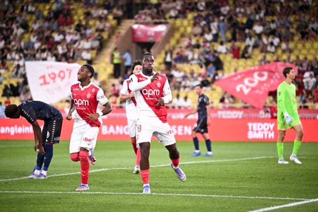 AS Monaco v FC Metz - Ligue 1 McDonald s 2025 2026 19 George ILENIKHENA (asm) - 17 Stanis IDUMBO (asm) during the Ligue 1 McDonald s match between Monaco and Metz at Stade Louis II on September 21, 2025 in Monaco, Monaco. Monaco Monaco  Copyright: xFEPx 776348132