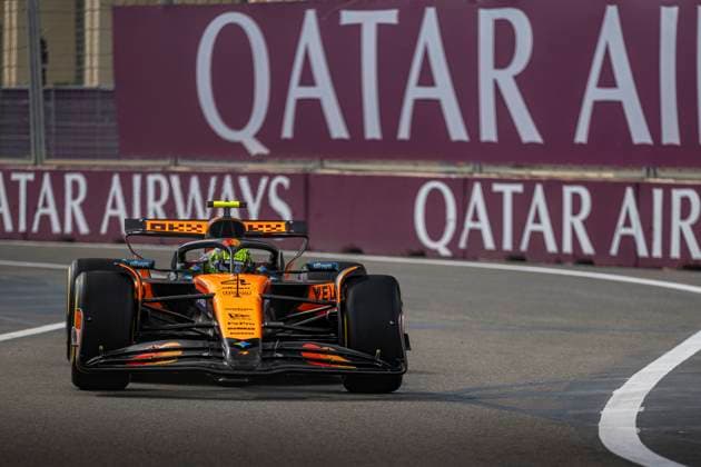 FORMULE 1 : Course Grand Prix Azerbaidjan 2025 - 21 09 2025 4 Lando Norris (GBR) McLaren F1 Team (GBR) MCL39 Mercedes during the 2025 Formula 1 Azerbaijan Grand Prix, round 17 of the 2025 Formula 1 World Championship, WM, Weltmeisterschaft which takes place from September 19th to 21st 2025 at the Baku City Circuit, Azerbaijan (AZ)  Copyright: xIANxBUNDEYx xMPSxAGENCYx x