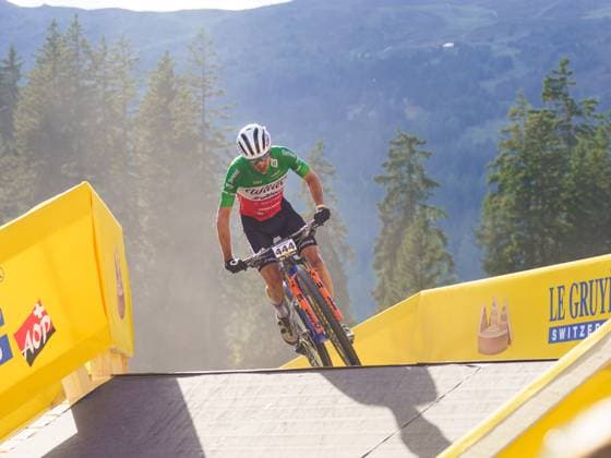 Man Lenzerheide UCI Mountain Bike World Series- XCO Race Luca Braidot of the Wilier-Vittoria Factory Team participates in the Man Lenzerheide UCI Mountain Bike World Series - XCO race at Lenzerheide Downhill in Lenzerheide, on September 21, 2025. Lenzerheide Switzerland  Copyright: xFabioxAvernax originalFilename:averna-manlenze250921_npqRl.jpg