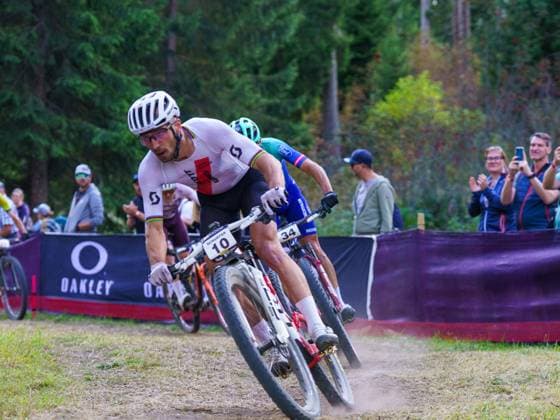 Man Lenzerheide UCI Mountain Bike World Series- XCO Race SCHURTER Nino of the SCOTT-SRAM MTB RACING TEAM participates in the Man Lenzerheide UCI MOUNTAIN BIKE WORLD SERIES - XCO race in Lenzerheide, on September 21, 2025. Lenzerheide Switzerland  Copyright: xFabioxAvernax originalFilename:averna-manlenze250921_np106.jpg