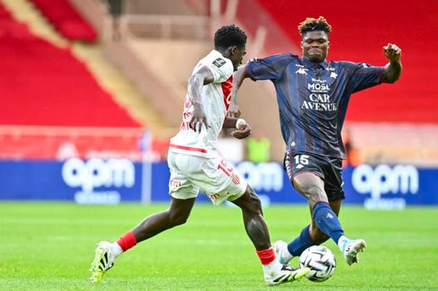 FOOTBALL : MONACO vs METZ - ligue 1 - 21 9 25 Metz™s 15 Terry Yegbe during the French L1 2025-2026 season football match between AS Monaco and FC Metz at Louis II stadium of Monaco, south France, on September 21, 2025. MONACOMonaco  Copyright: xfredxDIDES psnewzx
