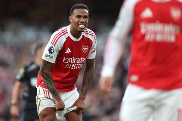 Arsenal v Man City 21 September 2025, London - Premier League Football - Arsenal v Manchester City - Gabriel of Arsenal - Photo: Charlotte Wilson Offside. London UK Copyright: xCharlottexWilsonx xOffsidexOffside