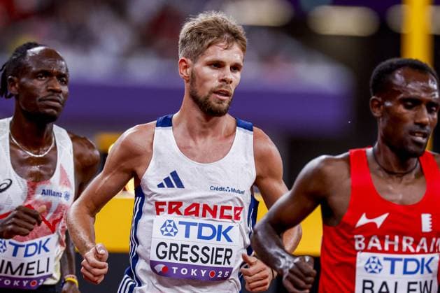 Jimmy Gressier of France Men s 5000 Metres Final, , Day 9 - World Athletics Championships Tokyo 2025, Japan National Stadium, September 21, 2025, Tokyo, Japan.