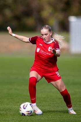 Regionalliga Nordost Frauen: 1. FFV Erfurt vs. 1. FC Union Berlin II; 21.09.2025 Maja Felicitas Bauerschmidt ( 10; 1. FFV Erfurt) Regionalliga Nordost Frauen: 1. FFV Erfurt vs. 1. FC Union Berlin II; Sportforum Johannesplatz Erfurt; 21.09.2025 Copyright: xBEAUTIFULxSPORTS Duehringx