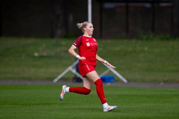 Regionalliga Nordost Frauen: 1. FFV Erfurt vs. 1. FC Union Berlin II; 21.09.2025 Maja Felicitas Bauerschmidt ( 10; 1. FFV Erfurt) Regionalliga Nordost Frauen: 1. FFV Erfurt vs. 1. FC Union Berlin II; Sportforum Johannesplatz Erfurt; 21.09.2025 Copyright: xBEAUTIFULxSPORTS Duehringx