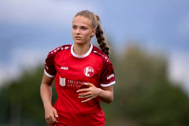 Regionalliga Nordost Frauen: 1. FFV Erfurt vs. 1. FC Union Berlin II; 21.09.2025 Neele Gast ( 11; 1. FFV Erfurt) Regionalliga Nordost Frauen: 1. FFV Erfurt vs. 1. FC Union Berlin II; Sportforum Johannesplatz Erfurt; 21.09.2025 Copyright: xBEAUTIFULxSPORTS Duehringx