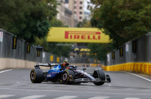 55 Carlos Sainz (ESP, Atlassian Williams Racing), F1 Grand Prix of Azerbaijan at Baku City Circuit on September 21, 2025 in Baku, Azerbaijan. (Photo by HOCH ZWEI) Baku Azerbaijan