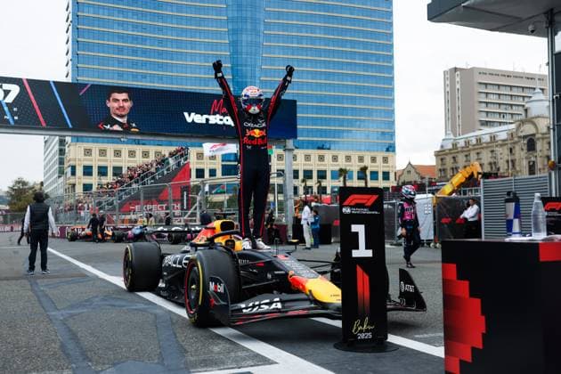 1 Max Verstappen (NLD, Oracle Red Bull Racing), F1 Grand Prix of Azerbaijan at Baku City Circuit on September 21, 2025 in Baku, Azerbaijan. (Photo by HOCH ZWEI) Baku Azerbaijan