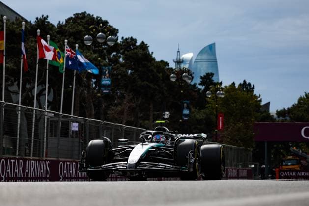 12 Andrea Kimi Antonelli (ITA, Mercedes-AMG Petronas F1 Team), F1 Grand Prix of Azerbaijan at Baku City Circuit on September 21, 2025 in Baku, Azerbaijan. (Photo by HOCH ZWEI) Baku Azerbaijan