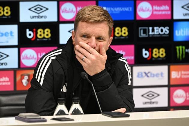 Bournemouth v Newcastle United Premier League 21 09 2025. Newcastle United manager Eddie Howe during the post match press conference, PK, Pressekonferenz after the Premier League match between Bournemouth and Newcastle United at the Vitality Stadium, Bournemouth, England on 21 September 2025. Bournemouth Vitality Stadium Dorset England Editorial use only DataCo restrictions apply See www.football-dataco.com , Copyright: xGrahamxHuntx PSI-22881-0443