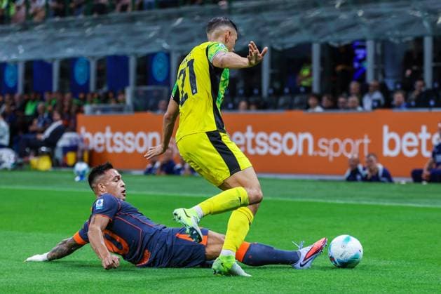 CALCIO - Serie A - Inter - FC Internazionale vs US Sassuolo Lautaro Martinez of FC Internazionale seen in action during Serie A 2025 26 football match between FC Internazionale and US Sassuolo at San Siro Stadium Milan Italy  Copyright: xIPAxSport ABACAx