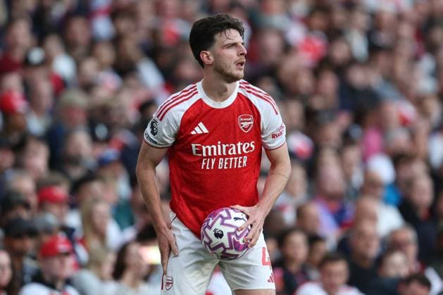 Arsenal v Man City 21 September 2025, London - Premier League Football - Arsenal v Manchester City - Declan Rice of Arsenal - Photo: Charlotte Wilson Offside. London UK Copyright: xCharlottexWilsonx xOffsidexOffside