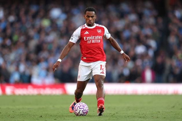 Arsenal v Man City 21 September 2025, London - Premier League Football - Arsenal v Manchester City - Jurrien Timber of Arsenal - Photo: Charlotte Wilson Offside. London UK Copyright: xCharlottexWilsonx xOffsidexOffside
