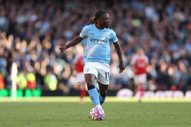 Arsenal v Man City 21 September 2025, London - Premier League Football - Arsenal v Manchester City - Jeremy Doku of Manchester City - Photo: Charlotte Wilson Offside. London UK Copyright: xCharlottexWilsonx xOffsidexOffside