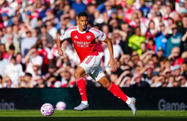 William Saliba of Arsenal Arsenal v Manchester City, Premier League, Football, Emirates Stadium, London, UK - 21 Sep 2025London Emirates Stadium United Kingdom EDITORIAL USE ONLY No use with unauthorised audio, video, data, fixture lists, club league logos or live services. Online in-match use limited to 120 images, no video emulation. No use in betting, games or single club league player publications.  Copyright: xJavierxGarcia Shutterstockx 15487130io