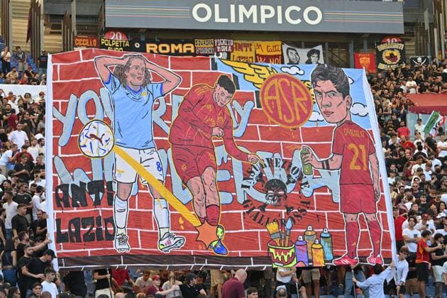 CALCIO - Serie A - SS Lazio vs AS Roma Roma fans during the serie A Enilive match between SS Lazio v Roma at olimpico stadium in Rome September 21st, 2025 Mattia Vian Rome Italy  Copyright: xIPAxSport ABACAx